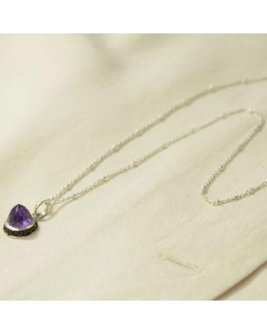 The Jewellery Store London Purple Istanbul Secret Amethyst And Spinel Pendant Necklace