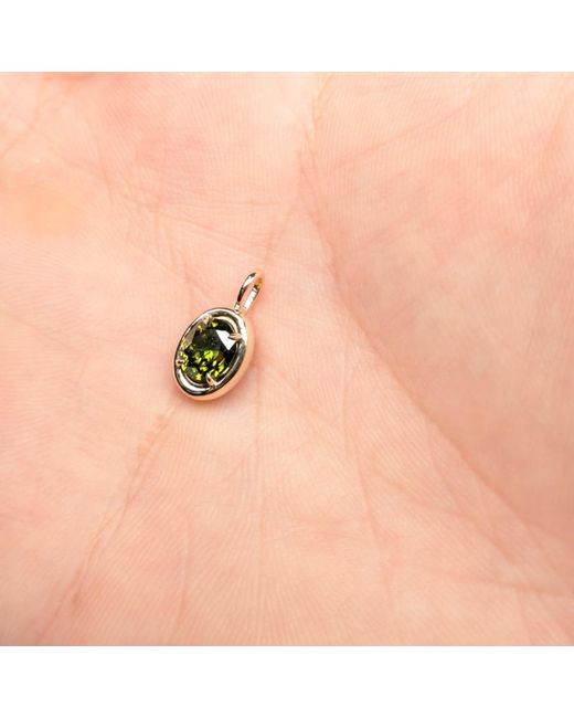 Rahul's Jewels Metallic 1.11 Carat Genuine Diamond Oval Solstice Pendant