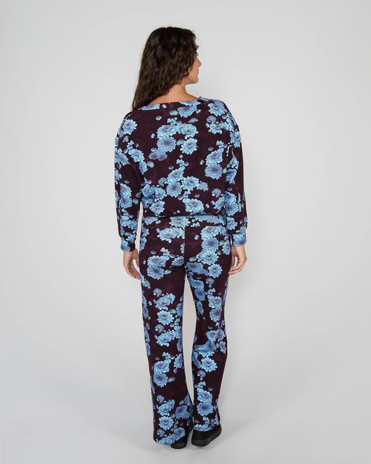 Lords of Harlech Blue Paige Serious Floral Knit Pant