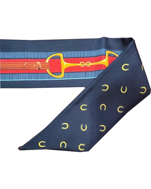 Lazyjack Press Blue The Belvedere Scarf: Saddle Up