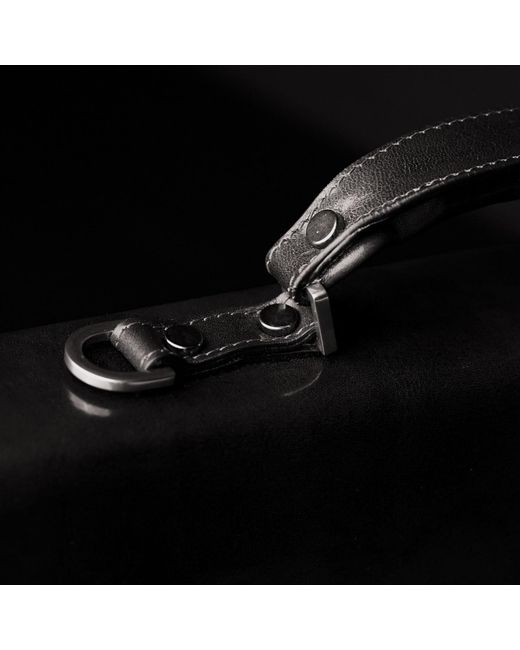 Time Resistance Black Classic Design Leather Briefcase for men