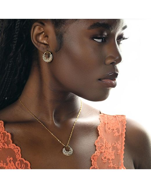 Superdivajewellery Metallic Crystal Basket Earrings