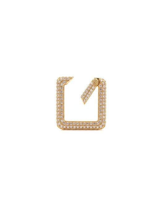 Jaredjamin Metallic Pavé Square Clicker Clasp