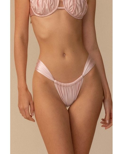 Montce Pink Pale Blush Silkie Sandra Bikini Bottom