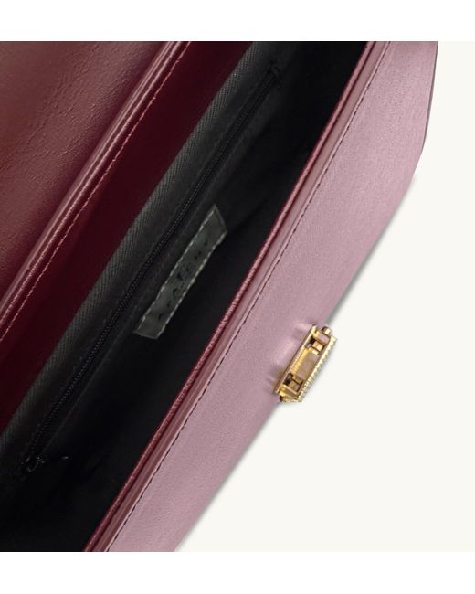 Apatchy London Purple The Flora Burgundy Leather Bag