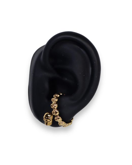Jagged Halo Jewelry Black Skull Micro Stud Earrings