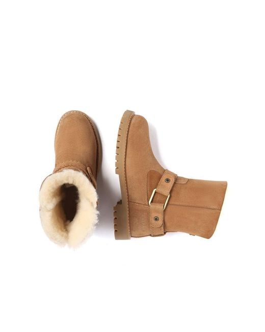 EverAu Australia Brown Pheasant Mid Calf Fashion Boots