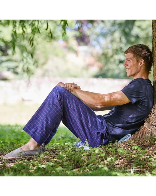 Lounge Blue Loungewear Trousers-Pants Regular Length Atlantic Puffin for men