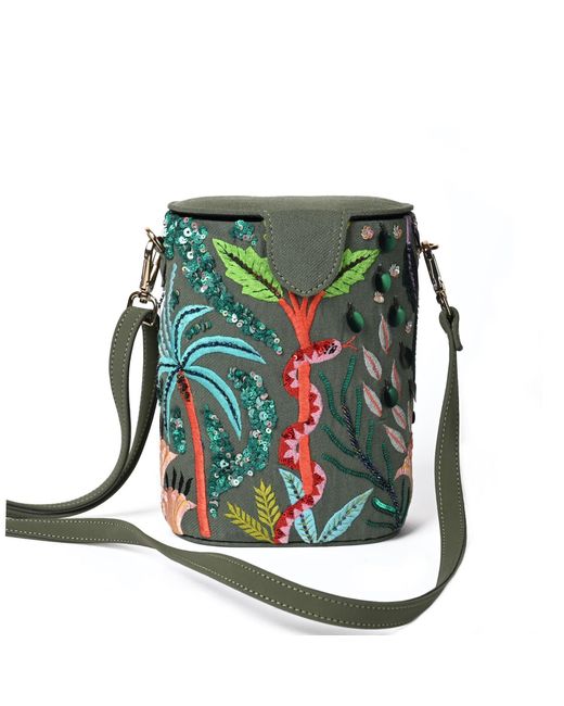 Simitri Green Oasis Bucket Bag