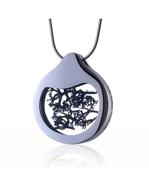 My Little Nature Blue Handcrafted Designer Necklace With Natural Moss – Unique Nature-Inspired Gift Jewelry