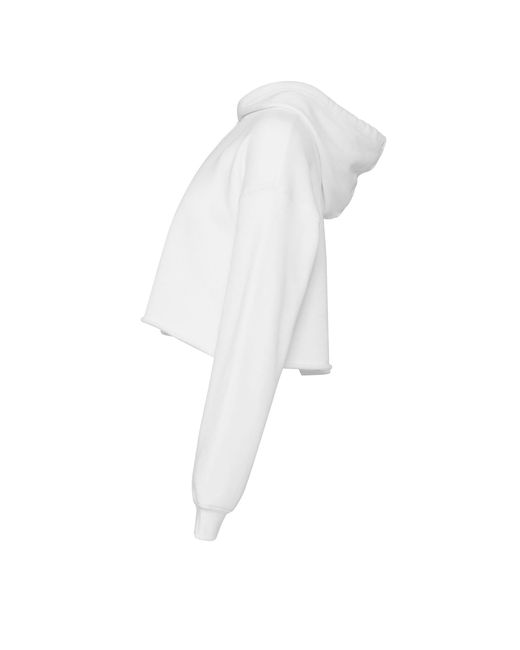 ADIBA White Embroidered Bear Hoodie Sweater