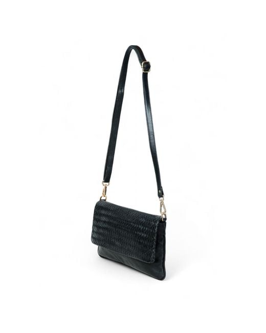 Hides Leather Co. Black Minimalist Leather Crossbody Travel Pouch