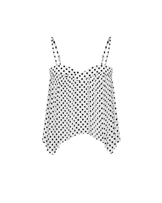 Herfetch Black Suspender Polka Top Multicolour