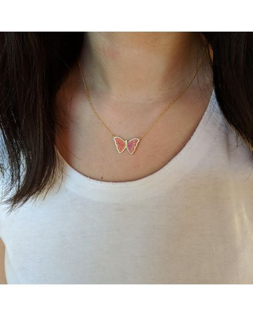 KAMARIA Pink Opal Butterfly