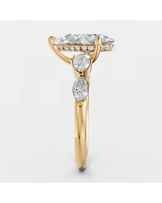 Aya Fine Jewelry Metallic Ethically Grown Pear Diamond Engagement Ring