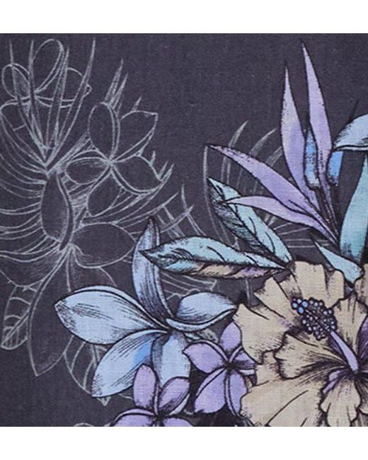 Lords of Harlech Blue Lillian Exotic Floral Wide-Leg Pant for men