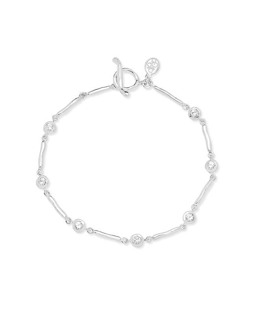Dower & Hall White Sapphire Dewdrops Link Bracelet