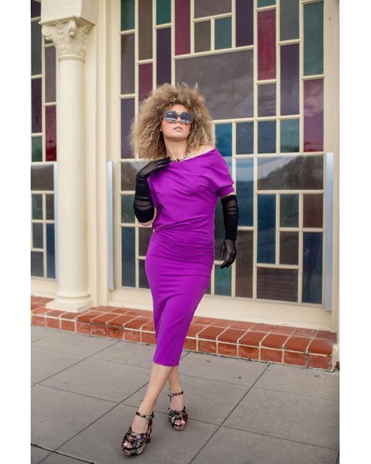 Jennafer Grace Purple Plum Passion Angle Dress