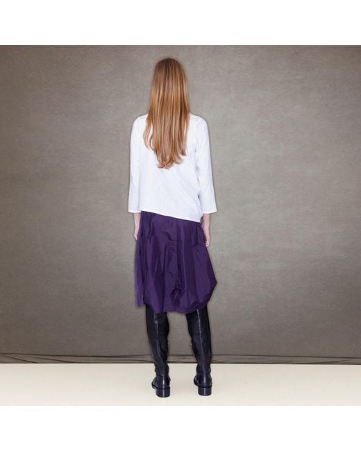 Bianca Popp White Asymmetrical T-Shirt With Sleeves