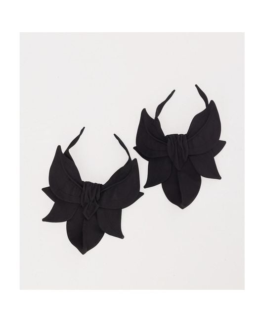 Julia Allert Black Petal Sculpture Shoe Clips
