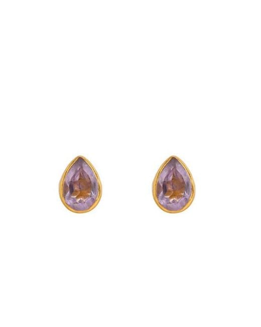 Opium Jewels Pink Tiny Teardrop Studs