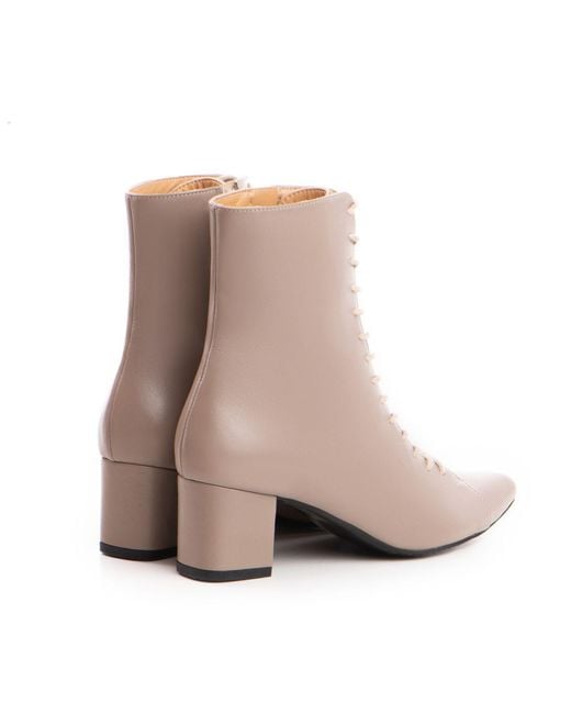 The 5Th Element Brown Neutrals Lucia – Mid-Shaft Lace-Up Boot