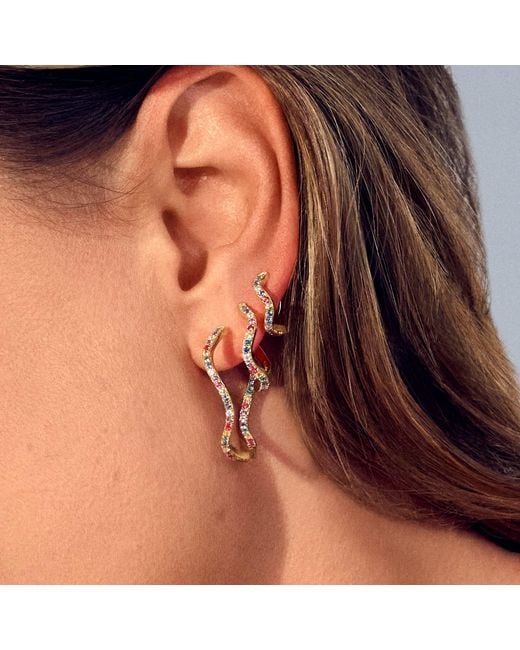 Sif Jakobs Jewellery Metallic Earrings Ellera Waves Pianura