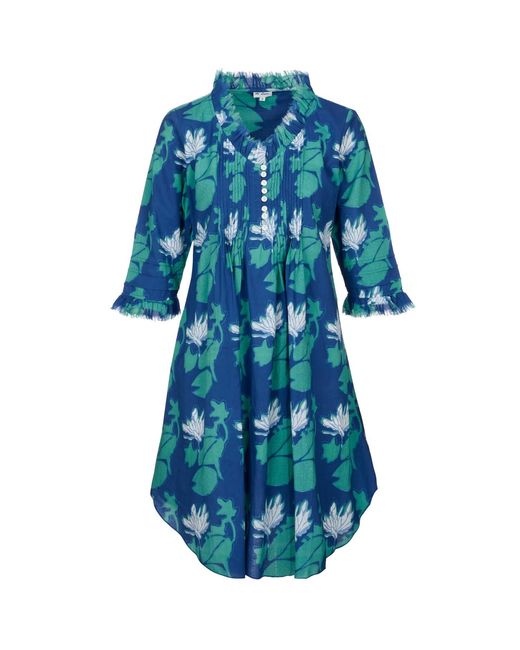 At Last Blue Annabel Cotton Tunic
