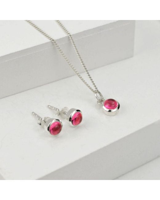 The Jewellery Store London Pink October Birthstone Jewellery Set