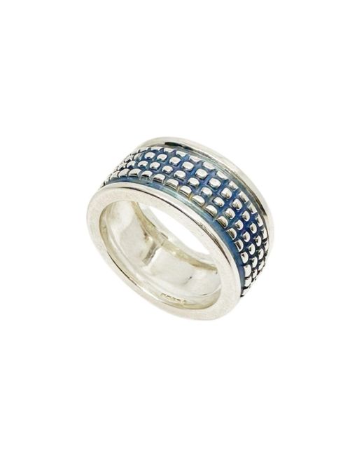 Tg-Jewellery by Tamara Gervasio Blue Crocodile Ring – Sterling With Ceramic Enamel for men