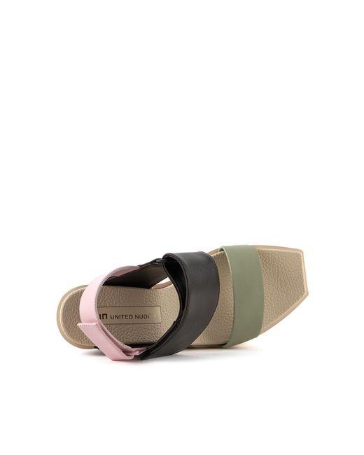 United Nude Multicolor Neutrals Delta Wedge Sandal