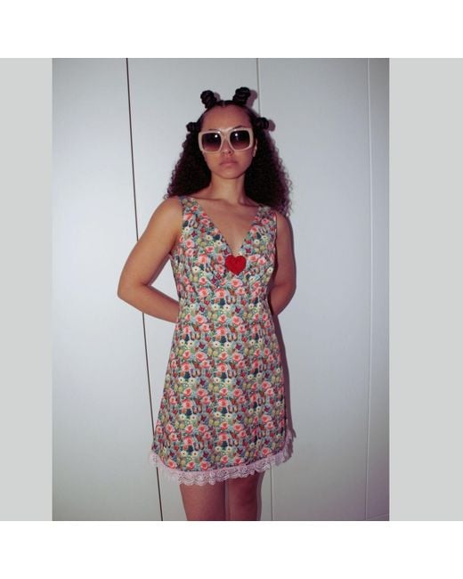 Couture to Your Door Multicolor Aline Mod Mini Floral Summer Dress