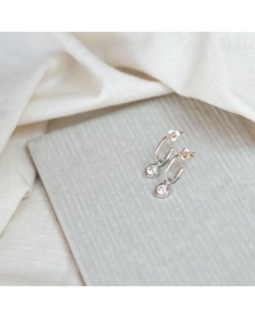 Auree Jewellery White Verona Cubic Zirconia Interchangeable Drop Earrings