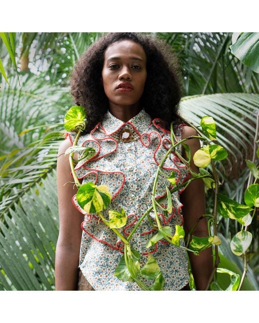 By Moumi Natural Manooshby Shirt Anemone