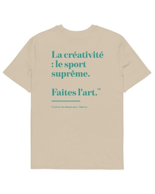 Anchor and Crew Natural Neutrals Desert Dust Make Art Creative Standard Organic Cotton T-Shirt