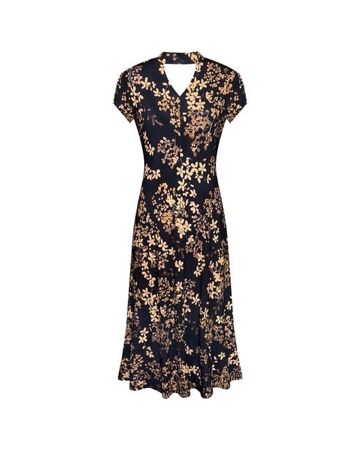 Alie Street London Black Saffie Dress Golden Blossom