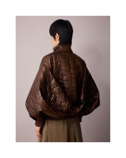 Amanda Thompson Couture Brown Ms K Bomber Jacket Chocolate