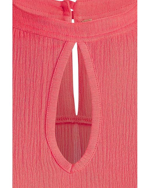 Conquista Pink Sleeveless Top With Rounded Hem