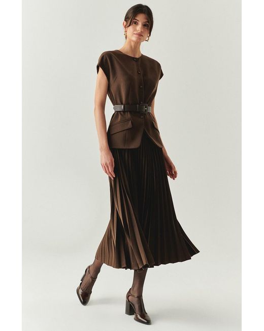 Exquise Brown Jolie Midi Dress