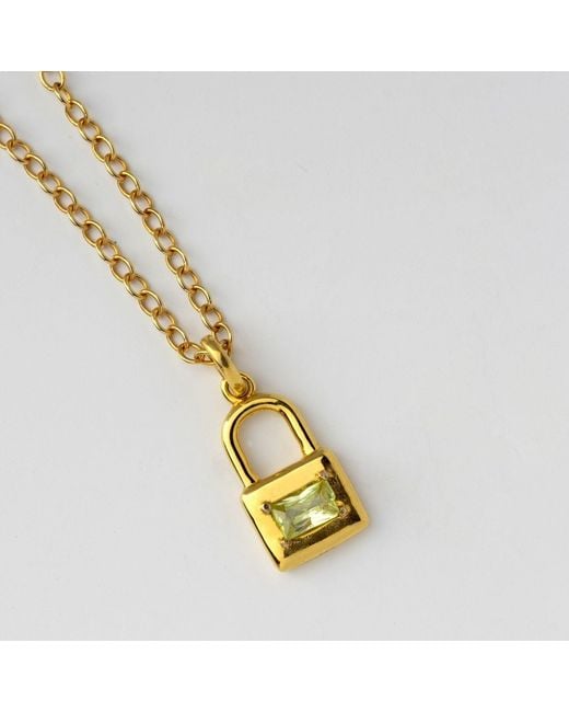 Belinda Jewelz Metallic Peridot Padlock Charm