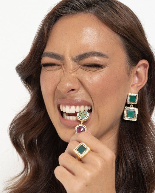 Ornare the Label Green Stella Earrings – Agate