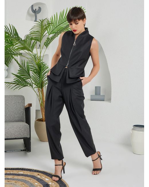 Lumina Eligma Black Construct Suit Pants Ensemble