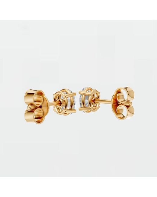 Aya Fine Jewelry Metallic 0.43 Ctw Oval Lab Diamond Studs