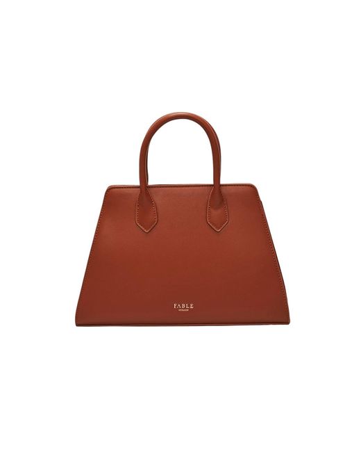 Fable England Brown Grace Structured Tote