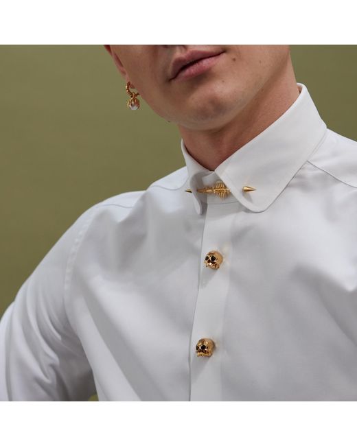 Kasun Metallic Collar Bar With Armoured Studded Sleeve for men