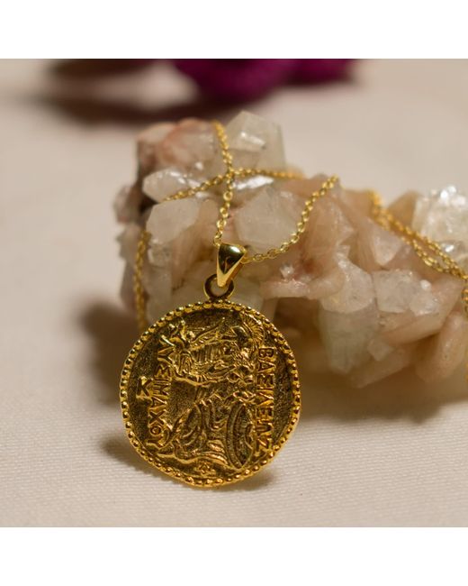 Seven Saints Metallic Athena Antique Coin Necklace