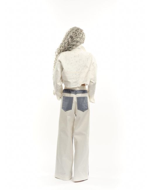 Clothes by Locker Room White Cropped Denim Jacket