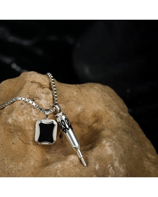 The Jewelz Metallic Vital Bullet Pendant for men