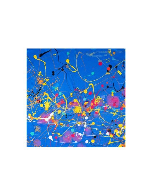 Lilia Munn Blue Mulberry Silk Scarf–
