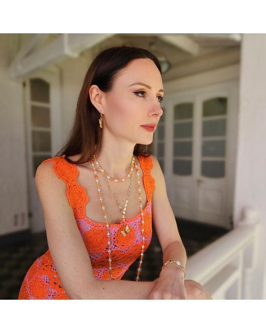 Farra Metallic Butterfly Chain With Butterfly Pendant Versatile Necklace